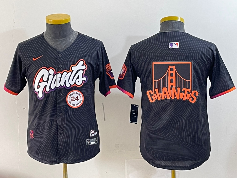 Youth 2025 MLB San Francisco Giants blank black jersey style 6->youth mlb jersey->Youth Jersey